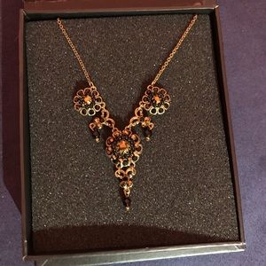 Black diamond and gold Necklace from Michal Negrin